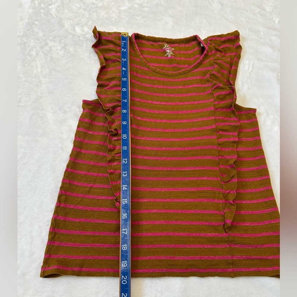 J.Crew Linen Ruffle Sleeve Top | Size XS - Picture 8 of 8